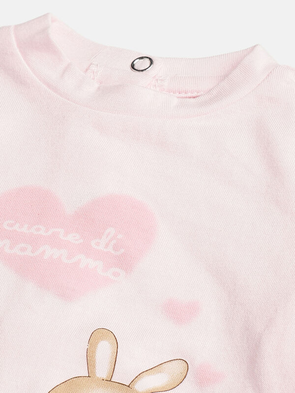 Girls Light Pink Knitted Smock with Leggings image number 4